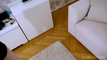 Incredible blowjob from a tiny young milf