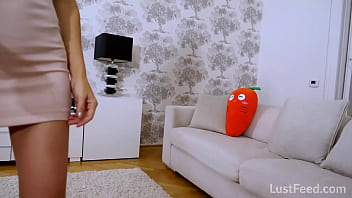 Incredible blowjob from a tiny young milf