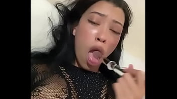 Latina teen whore loves to suck cock with her tongue piercing