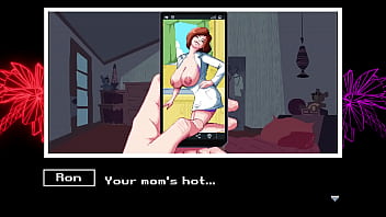 Ron stoppable has kim;s mom tits on his phone