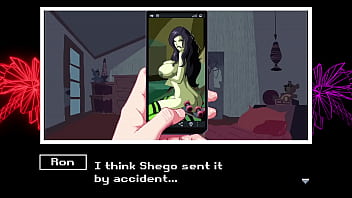 Ron stoppable has kim;s mom tits on his phone