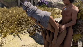 Skyrim b and l mod trying to complete a quest but got distracted by hot girls