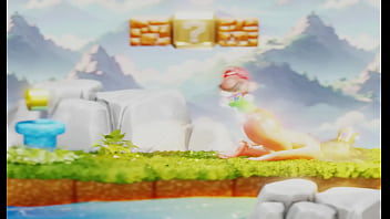 Tiny plumber fights to climb out blonde's butt– 3d nsfw animation