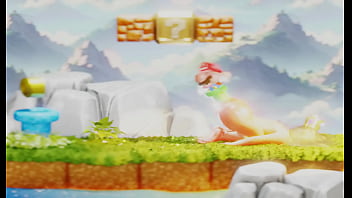 Tiny plumber fights to climb out blonde's butt– 3d nsfw animation