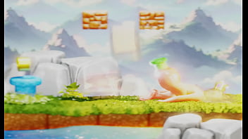 Tiny plumber fights to climb out blonde's butt– 3d nsfw animation