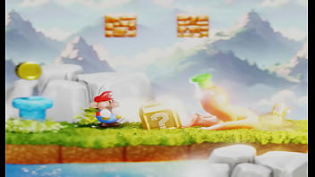 Tiny plumber fights to climb out blonde's butt– 3d nsfw animation