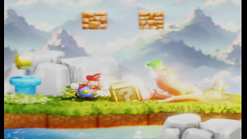 Tiny plumber fights to climb out blonde's butt– 3d nsfw animation