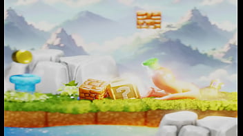 Tiny plumber fights to climb out blonde's butt– 3d nsfw animation