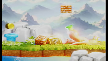 Tiny plumber fights to climb out blonde's butt– 3d nsfw animation