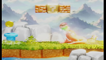 Tiny plumber fights to climb out blonde's butt– 3d nsfw animation