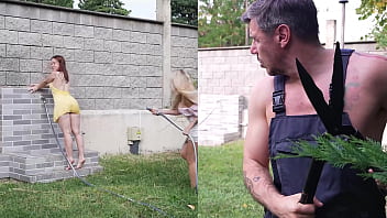 My gardener took advantage of the hot spring sets