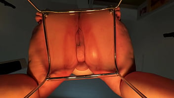 Bbw Hooters Creamy Pussy Slut Rides Dildo On Clear Chair thumbnail