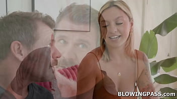 Stepdaughter gypsy rose hangs out with her old man grabs her big tits and licks her hairy petite blonde deepthroat his big cock