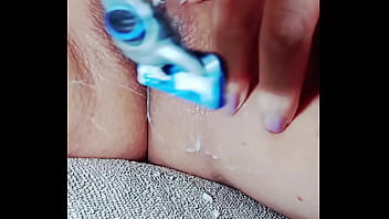 Shaving then fondling and fingering my fanny