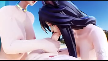 Threesome at the beach