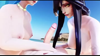 Threesome at the beach