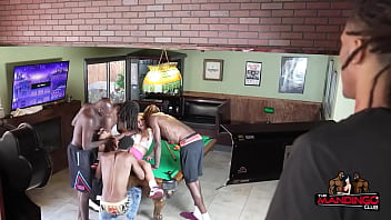 Gangbanging the sexy slutty karmen karma with the mandingo club