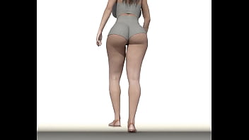 Giant lady stomping man inside flipflaps Giant lady stomping man inside flipflaps