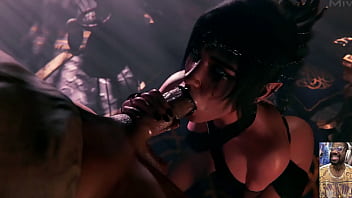 Goth shadowheart blows your cock