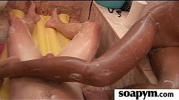 Babe gives erotic soapy massage 21