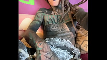 Masturbation solo tattooed girl dirty talk with german