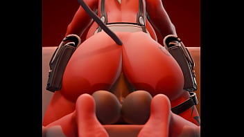 Desdemona from fornite anally riding a cock dildo