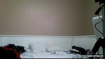 Solo performance of busty maxine x dildo fucking her horny twat