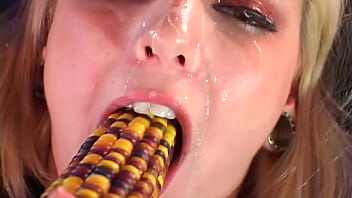 Cum harvest busty babe eats ass & gets her tits & throat fucked