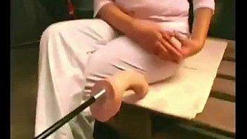 German bitches in pain getting drilled by cock machines