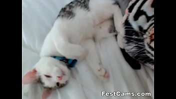 Redhead with small tits and big ass in stalks