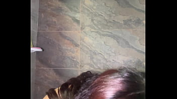 Your college roommate can't study so she takes a shower & has 3 loud orgasms