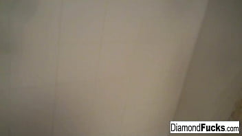 Latina babe gets wet