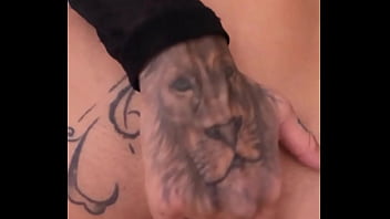 Sexy Dance In A Leather Dress And Masturbation With A Dildo In Close Up thumbnail