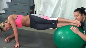 I asked this fitness trainer larissa louder to let me lick and smell her feet while she was trying to do some yoga poses