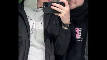 Just a quick kiss in a public restroom or was it more than that we might’ve filmed something else in there Just a quick kiss in a public restroom or was it more than that we might’ve filmed something else in there