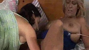 Pussy play with big boob lesbians