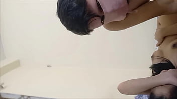 Stepsister and stepbrother make sex relation in store room