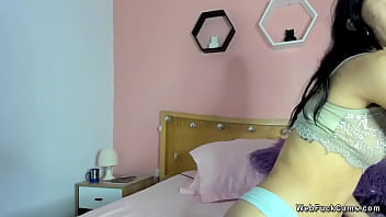 Small Tits Brunette Amateur Colombian Babe Ariel Spencer In Sexy See Through Lingerie Posing In Front Of Camera Then Masturbating With Sex Toys thumbnail