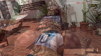 I fuck my friend's girlfriend in the garden threesome amy red hair