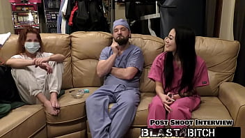 Blaire celeste gives two blowjobs before getting blasted with cum pov version