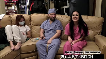 Blaire celeste gives two blowjobs before getting blasted with cum pov version