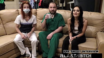 Blaire celeste gives two blowjobs before getting blasted with cum pov version