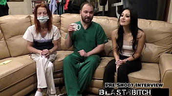 Blaire celeste gives two blowjobs before getting blasted with cum pov version