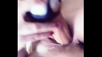 Large dildo deep inside