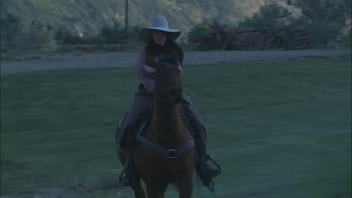 Brooke ballentyne still has her riding chaps on as she gets creampied sqf