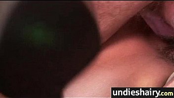 Hairy pussy babe gets big cock blowjob and fuck 11