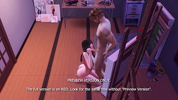 Painter fucks his muse while painting her nude