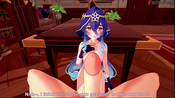 Layla hard sex on jean ́s office 3 genshin impact full & pov on sheer & fantasyking3