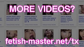 Japanese asian tongue spit fetish