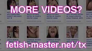 Japanese asian tongue spit fetish